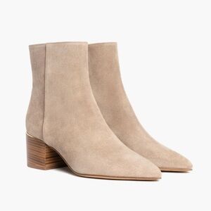 THURSDAY LUNA Suede Booties Sz 8 in Sand Color